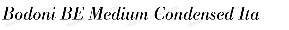 Bodoni BE Medium Condensed Italic字体转换